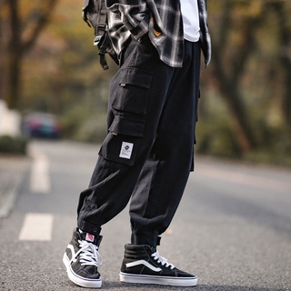 otoño tie-foot mono de los hombres de la marca de moda de gran tamaño casual pantalones de grasa recta suelta de los hombres pantalones de estilo coreano pantalones de moda