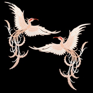 [cdtr] parche de tela phoenix estilo chino bordado grande parche rasgado ropa parche vcn