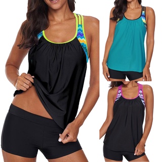 Neiyiya❀ Women Printed Patchwork Bikini Push-Up Padded Swimwear Swimsuit Beachwear Set SHEIN