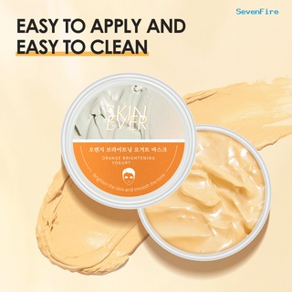 sevenfire 80g yogurt máscara de barro no irritante reparación de la piel suministros de belleza calmante activo naranja yogur máscara para niña (1)