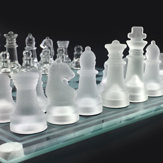 chessman juego de ajedrez internacional ajedrez cristal pieza de ajedrez no plegable tablero de ajedrez adorno 25 cm x 25 cm (8)