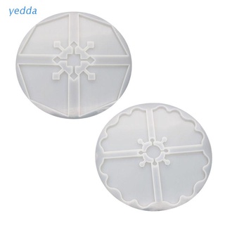 yedda posavasos irregulares cristal epoxi molde de resina espejo moldes de silicona diy hecho a mano taza mat accesorios
