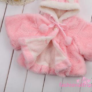 Fy 2019 invierno cálido recién nacido niños bebé conejo oreja abrigo con capucha chaqueta de nieve