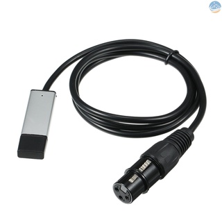 [Vian]Adaptador de interfaz USB a DMX LED DMX512/controlador de iluminación de escenario para computadora/PC