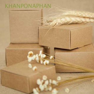 KHANPONAPHAN Mini Handmade Soap Box Small Gift Boxes Kraft Paper Box Wedding Craft 10pcs/lot Candy Cardboard Packaging Party Supplies/Multicolor
