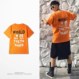 los hombres de verano divertido carta impresa camisetas harajuku hip hop casual de manga corta tops camisetas fresco suelto camiseta streetwear niños kc