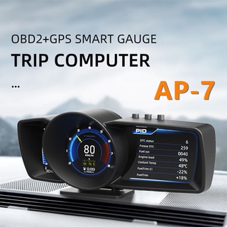 ele_ap-7 obd2 + gps hud auto dashboard head-up display coche cuentakilómetros medidor de alarma