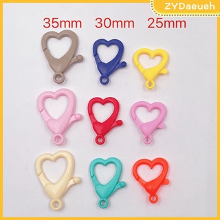 50pcs Heart Lobster Clasps for DIY Jewelry Making Findings Accessories