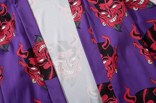 Púrpura Rosa Japonés Impresión De Demonio Mujeres Harajuku Cardigan Kimono Cosplay Verano Suelto Tops Casual Kimonos (8)