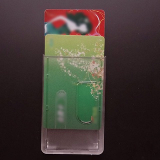 Fam - carcasa de tarjeta de identificación transparente, transparente, mate, con ranuras para tarjetas duales