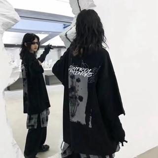 2021New Fashion Brand Dark Graffiti RoseTMen's and Women's Loose Depressed Printed Short-Sleeved Couple's Summer Top