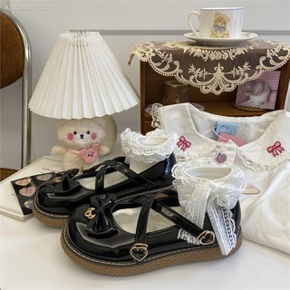 ▤Lindos zapatos de cuero pequeños negros japoneses lolita Lolita hermana suave cabeza redonda muñeca de cabeza grande zapatos jk de estudiante de fondo grueso