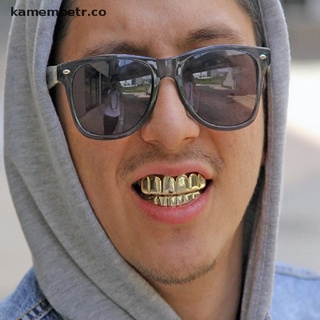 (newwwwww) New Custom 14k Gold Plated Hip Hop Teeth Grillz Caps Top & Bottom Grill Fang Set kamembetr.co