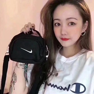 Guapo Nike Mini Cuadrado Sling Bag-Mujer/Hombres Lona Hombro Cartera Bolso Casual Wanita Moda Simple Beg