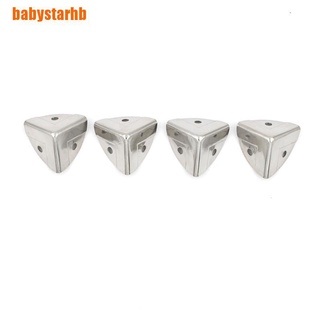 [babystarhb] 4 soportes de esquina de metal plateado para ángulo, protector de maletero, caja de pecho
