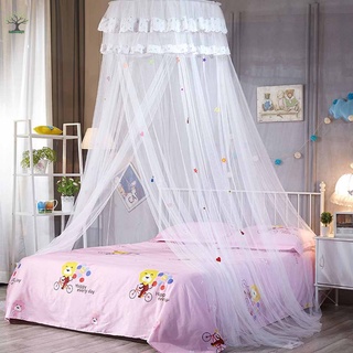 canopy colgado domo encaje mosquitera princesa redonda mosquiteras cortina para ropa de cama (3)