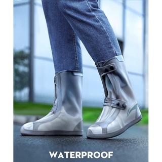 HL Fundas impermeables para zapatos, botas de lluvia para hombre, protección contra lluvia para mujer, tubo alto, tubo medio, engrosado engrosado, engrosado, engrosado (5)
