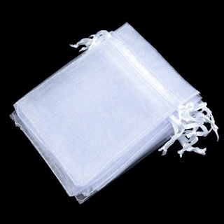 MAKECAREE 25/50PCS Drawable Gift Bags Wedding White Pouches Organza Gauze Sachet Jewelry Packing Christmas Favor Party Supply Candy Drawstring Pocket/Multicolor (7)