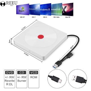 [disponible] unidad de DVD externa, USB 3.0 portátil CD/DVD+/-RW Drive/reproductor de DVD para Laptop CD ROM quemador Compatible [REEU]
