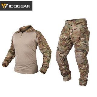 IDOGEAR G3 Combat Uniforme Camisa Pantalones Con Rodilleras Airsoft Paño
