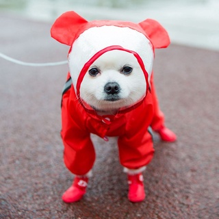 Hospitality Pet gato perro impermeable con capucha reflectante cachorro pequeño perro impermeable chaqueta para perros suave transpirable malla perro ropa|Impermeables para perros (7)