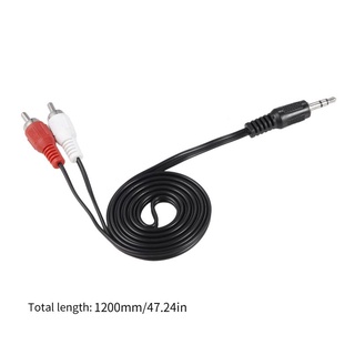 Qilin: conector de enchufe de 1/8" a 2 RCA macho estéreo de Audio Y adaptador de cable Kabel (8)