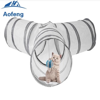 (gorgeous) 2021 nuevo 14 estilos plegable mascota gato túnel juguetes interior al aire libre gatito conejo gato túnel casa juguetes de entrenamiento con bola