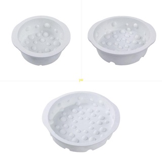 Yu - molde redondo de silicona de 4/6/8 pulgadas, antiadherente, para pastel, queso, Fondant, bricolaje, antiadherente