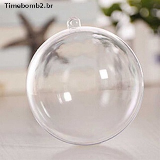 Time2 Bola Transparente De Plástico abierta Para decoración De navidad/regalo/regalo