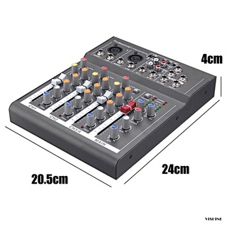 mini mezclador de audio con usb dj consola de mezcla de sonido 4 canales 48v amplificador para karaoke ktv fiesta