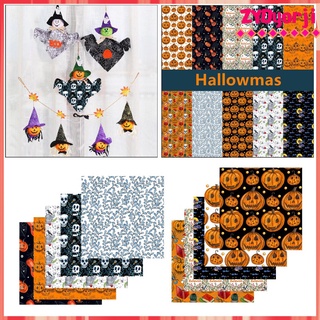 10cs tela de algodón de halloween acción de gracias cuadrada artesanía decoración 9.8\\\\» x 9.8\\\»