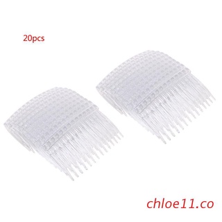 chloe11 20 unids/lote clips de plástico transparente para el pelo peines laterales pasadores peine accesorios