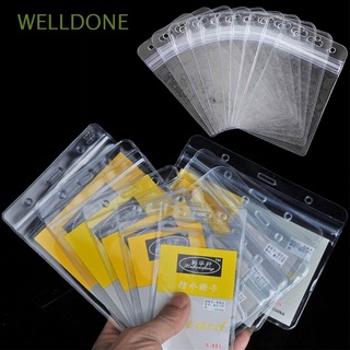 Welldone 10 pzs/Lote papelería/tarjeta De identificación De Plástico Transparente Para tarjeta De identificación
