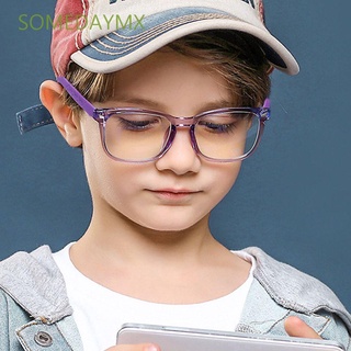 SOMEDAYMX Lindo Niño Bloqueo Gafas Anti Luz Azul Ópticas Ovaladas De Plástico De Ordenador Niñas Transparentes/Multicolor