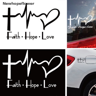 [NFPH] Fe esperanza amor vinilo coche pegatina de dibujos animados jesús cristiano Religiou símbolo de la biblia (1)