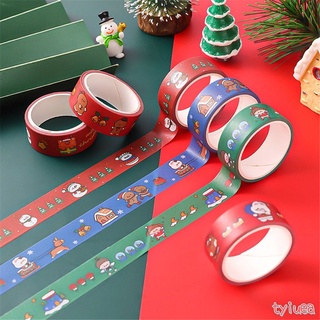 dibujos animados navidad y papel cinta linda chica mano cuenta material diy decorativo pegatina regalo de navidad tyiuea