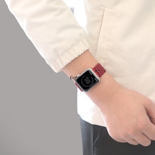 arco iris trenzado solo bucle de nailon para apple watch series 7 6 se 5 4 3 2 1 true nylon correa elástica para iwatch banda 41 mm 45 mm 38 mm 40 mm 42 mm 44 mm exclusivo envío más rápido correa de pulsera (6)