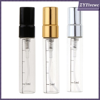 5 piezas de vidrio vacío perfume spray botella de vidrio spray perfume botella perfume perfume