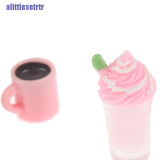[ori]1:12 casa de muñecas miniatura bandeja de fresa pastel helado bebida café (3)