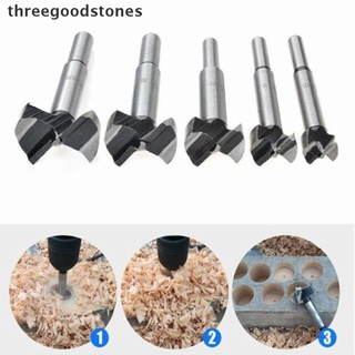 Thstone 5Pcs Forstner Wood Drill Bit Set Hole Saw Cutter Wood Tools with Round Shank New New Stock (2)