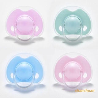 shan chupete de silicona para bebé recién nacido/bebé/niños/niñas/chupón con cabeza redonda plana