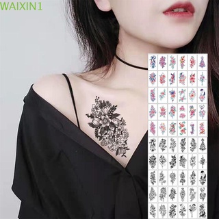 suqii 30 unids/set moda temporal tatuajes mujeres brazo calcomanías cuerpo nuevo rosa negra fácil de usar flores varios falso tatoo