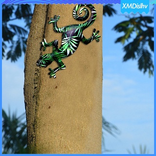 metal gecko arte de pared colgante de pared lagarto escultura al aire libre vivir decoración