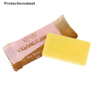 protectionubest 2pcs 7g jabón de azufre anti-mites anti-acné limpieza corporal jabón tratamiento de la piel npq
