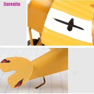 [Jiarenitu] Vintage biplano modelo Mini figuritas para decoración del hogar Metal hierro aire plano modelo (7)