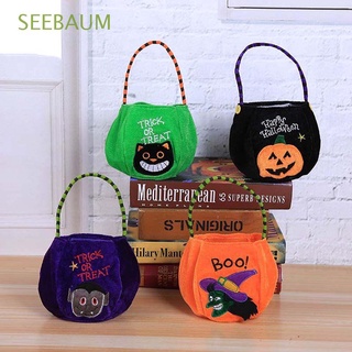 seebaum festival cesta de regalo fiesta almacenamiento cubo caramelo bolsa bolsa adorno calabaza para niños truco o tratar accesorios decoración de halloween/multicolor