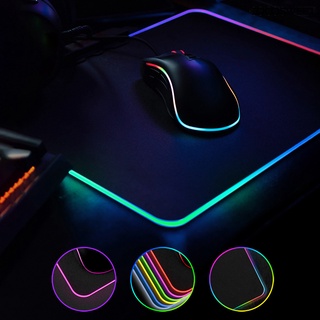 alfombrilla de ratón engrosada luminosa rgb impermeable para juegos de escritorio