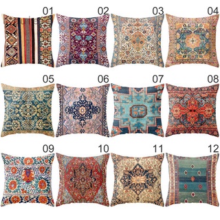 Qulei estilo famoso étnico persa alfombra turca patrón estilo funda de almohada Vintage marroquí Retro de un solo lado funda de almohada decoración del hogar