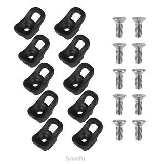 10 piezas de nylon profesional ligero al aire libre portátil con tornillos negro cubierta aparejo kayak ojales (6)