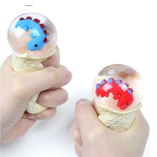 ❥LILAC✿ TPR huevos de dinosaurio exprimir Vent juguete bola de alivio (Color aleatorio) divertida sorpresa Anti estrés niños (8)